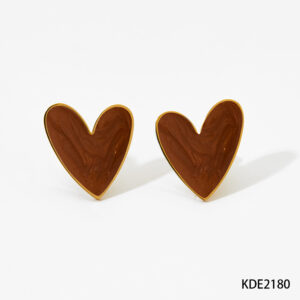 Brown earrings KDE2180