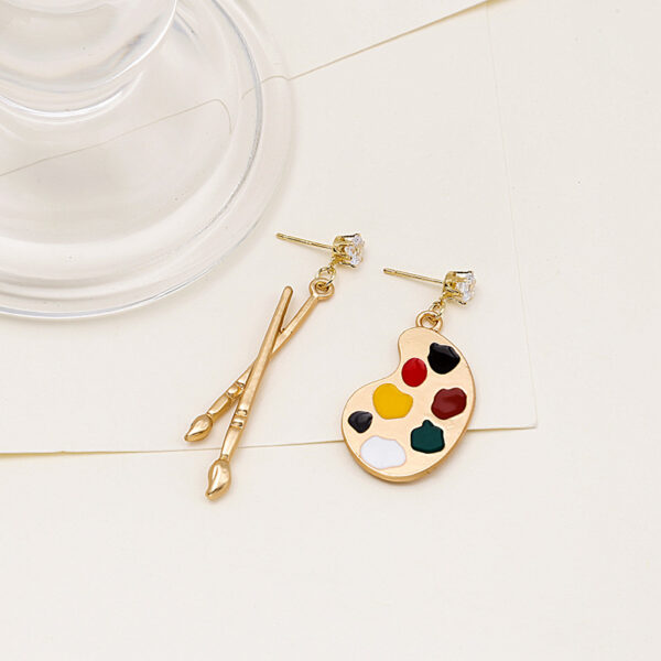 Wholesale Personalized Interesting Painting Pen Drawing Board Earrings