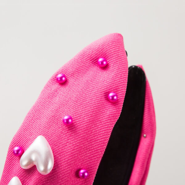 O1CN01dex9GZ2LDsVC53hCp_2206398079659-0-cib Wholesale Fabric Inlaid with Multiple Heart-shaped Pearl Studded Valentine's Day Headbands