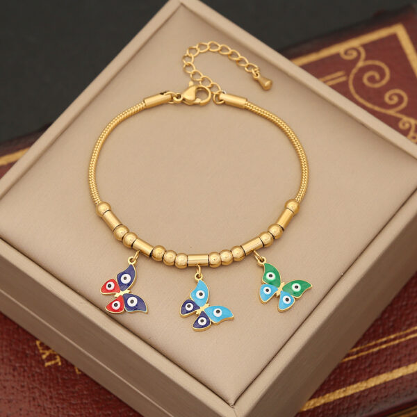 O1CN01dfBvAu1Fe5GV6JfmV_2043160511-0-cib Wholesale Love Butterfly Eyes Stainless Steel Bracelet