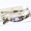 Wholesale clay color shoulder pole flower leaf Bracelet