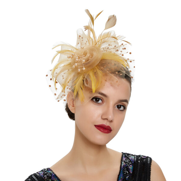 Wholesale Feather Organza Topper Headband