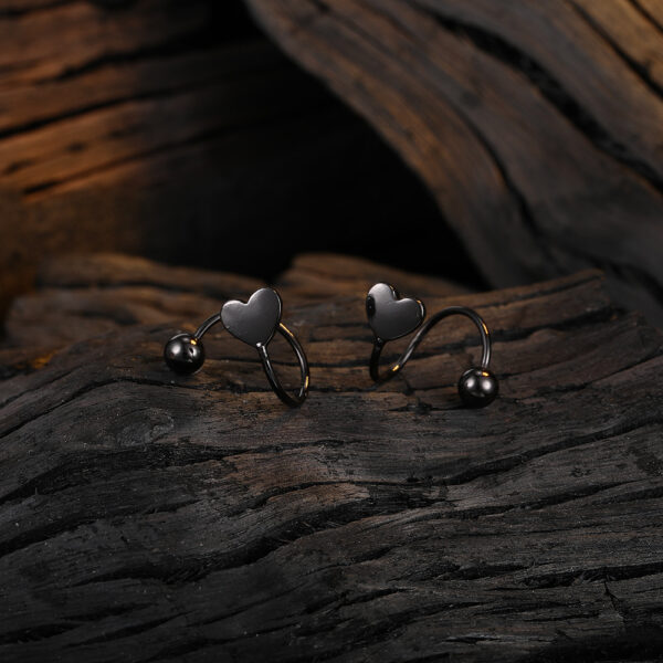 Wholesale Heart Spring Ear Studs Copper Earrings