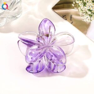8cm plumeria-transparent purple / Qiyue factory direct sales