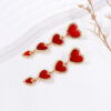 Wholesale Valentine's Day Tassels, Love Alloy Earrings