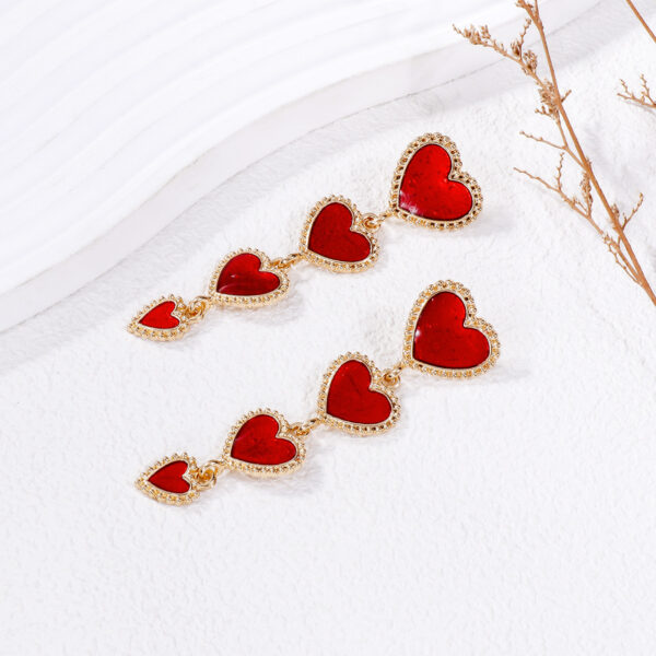 Wholesale Valentine's Day Tassels, Love Alloy Earrings