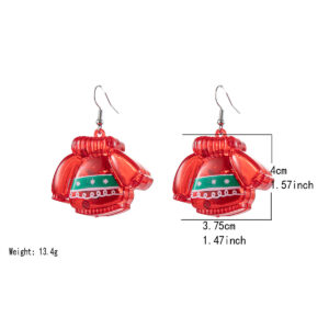 Red sweater earrings