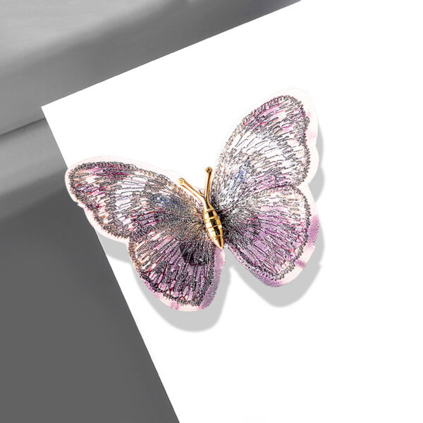 Wholesale Embroidered Butterfly Alloy Brooch