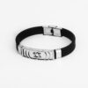 Wholesale Men's Hollow Out Titanium Steel Silicone Bracelet