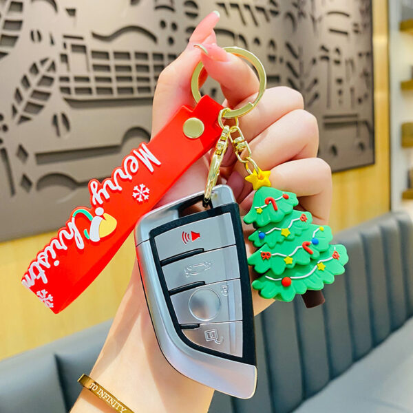 Wholesale Creative Christmas Deer Snowman Cartoon PVC Key Chain