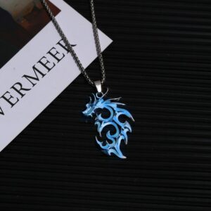 M518 flame dragon necklace [blue]]