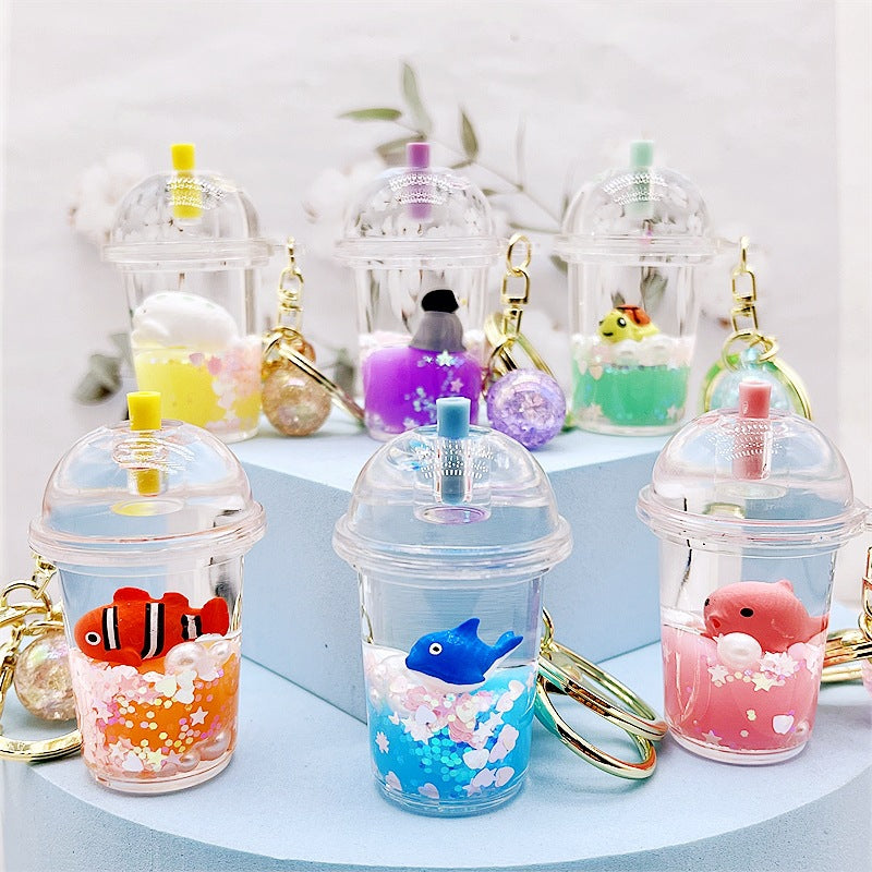 Wholesale Acrylic Sea Animal Floating Creative Keychain