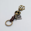 Wholesale Halloween Skeleton Pendant Cowhide Leather Keychain