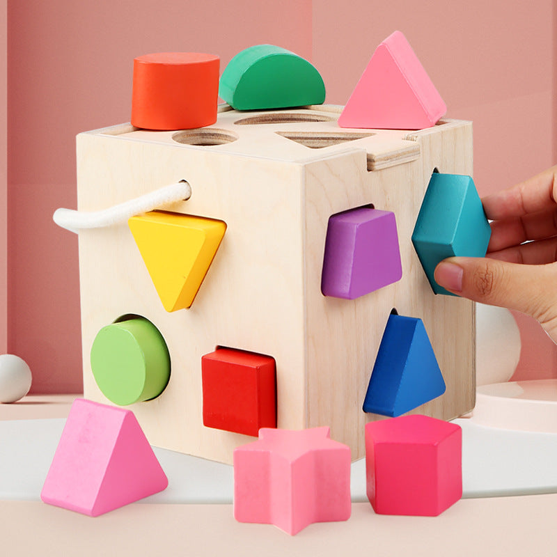 Wholesale of Thirteen Hole Wooden Intelligence Boxes for Chilen's Toys