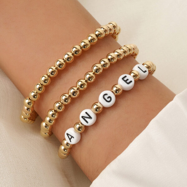 O1CN01dsCGKI1zSbUwaIjfn_2212597886713-0-cib-1 Wholesale Mother's Day Gold Acrylic Beaded Bracelet