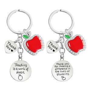 O1CN01dtPcEP1QbkzKIsTNB__1001761995-0-cib Wholesale Metal Love Drip Apple Teacher's Day Keychain