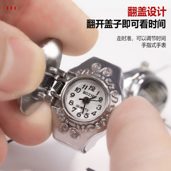 Wholesale Stainless Steel Gem Flower Ring Watch