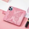 Wholesale PU Flip Butterfly Embossed Phone Case