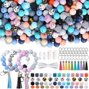 O1CN01dugDxy1gwOgR4Tyvt__3964794206-0-cib Wholesale 225 Colored 15mm Silicone Loose Beads DIY Wrist Keychain Kit