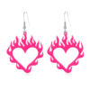 Wholesale Halloween Heart Flame Acrylic Earrings