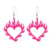 Wholesale Halloween Heart Flame Acrylic Earrings