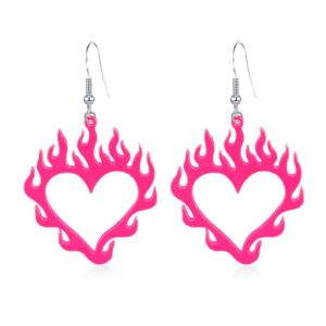 Wholesale Halloween Heart Flame Acrylic Earrings