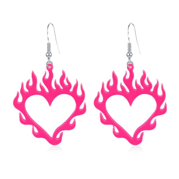 Wholesale Halloween Heart Flame Acrylic Earrings