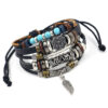 O1CN01dv4uUt1dLo335qWFJ_3010463720-0-cib Wholesale alloy anchor cowhide bracelet turquoise beaded multi-layer braided bracelet