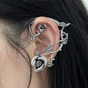 Wholesale Gothic Wind Metal Earrings Rose Earrings