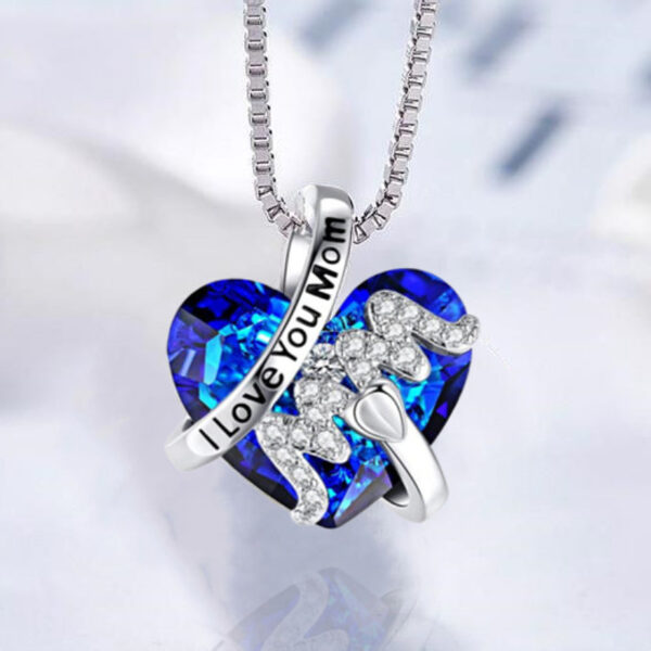 Wholesale Mother's Day Commemorative Diamond Inlaid Alloy Necklaces