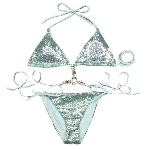 O1CN01dwmRyd1dbNihgLOso_2201208973754-0-cib Wholesale Sequin Bikini Three-Piece Set Swimwear Polyester