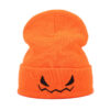 Wholesale Halloween Pumpkin Little Devil Embroidery Knitted Beanie