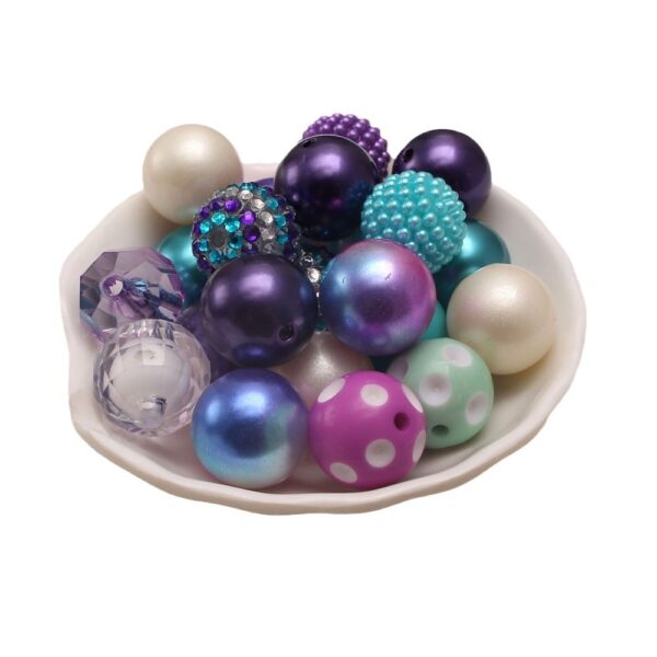 O1CN01dz7pB21QErIQHwCJt_2201245431945-0-cib-2 Wholesale 50pcs/pack Ocean Wind Mermaid Color 20MM Acrylic Beads Bubblegum Beads