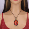 Wholesale Gothic Acrylic Embossed Crystal Pendant Necklaces