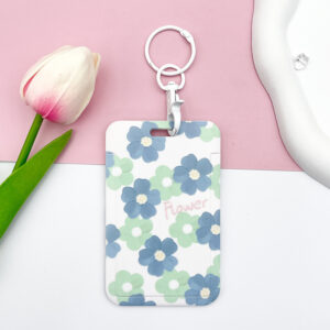 Five-leaf flower-blue and green + white handcuffs buckle