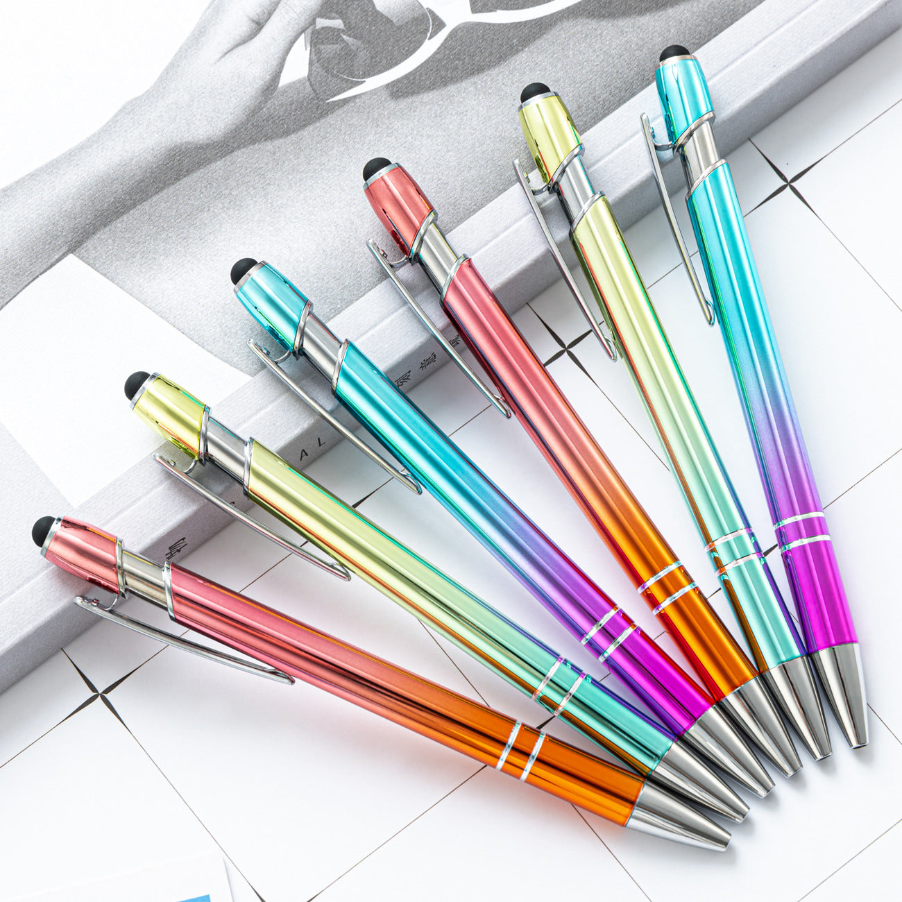 Wholesale Metal Touchscreen Gradient Color Ballint Pen