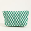Wholesale Large Wool Checkerboard Large Capacity Pencil Case Knitted Storage Bag