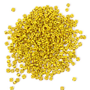 Yellow coffee color mix / 4mm (130 pieces/pack)