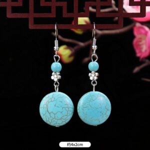 7-floral disc turquoise