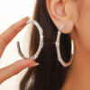 Wholesale C-shaped Diamond Earrings