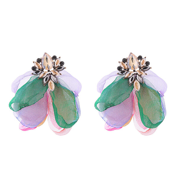 Wholesale Mesh Flower Earrings