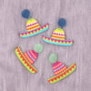 Wholesale Mexican Sombrero Rainbow Color Acrylic Earrings