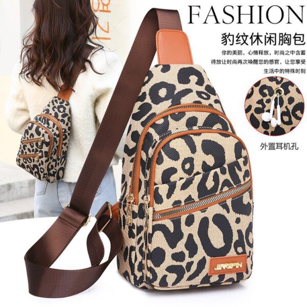 Wholesale Oxford Cloth Leopard Breast Bag