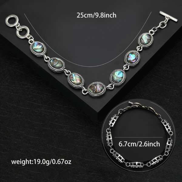 Wholesale Water Drop Round Natural Abalone Shell Bracelet