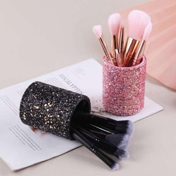 Wholesale Desktop Dressing Table Makeup Manicure Shop Dustproof Makeup Brush Storage Bucket