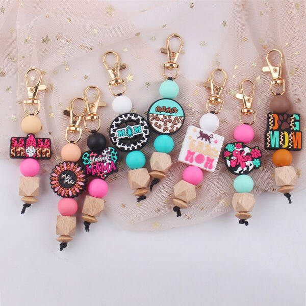 O1CN01e8vWz01NrNmD8XNTY_2214899881623-0-cib Wholesale Handmade Silicone Beaded Cartoon Mother's Day Keychain
