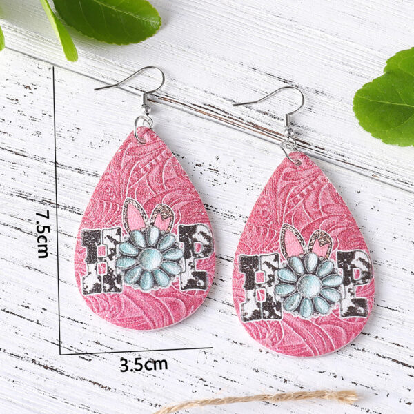 O1CN01eAdK3H1ZzPxmXrbWq_2214986983265-0-cib Wholesale Jewelry Easter Leopard Turquoise PU Leather Earrings
