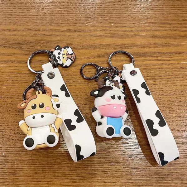Wholesale Silicone Cow Cute Keychain