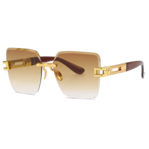 Gold frame double tea