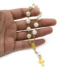 Wholesale Pearl Rose Sacred Heart Baptism Beads Rosary Bracelet